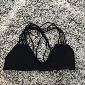 Mikoh Swimwear Black Banyans Bikini Top Size S